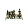 Estatua Yoga Meditação Dourada + Bandeja + Palavra Amor - 1