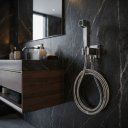 Ver imagem 1 de Ducha Higiênica Lux Cromada em Inox Premium com Mangueira Metálica - Cozix