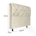 Ver imagem 4 de Cabeceira Casal 140Cm Barbara Suede Marfim Id Suede Marfim