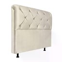 Ver imagem 1 de Cabeceira Casal 140Cm Barbara Suede Marfim Id Suede Marfim
