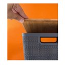 Ver imagem 2 de Caixa Organizadora com Tampa de Bambu - 4L - Cinza - Oikos