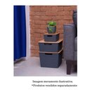 Ver imagem 5 de Caixa Organizadora com Tampa de Bambu - 4L - Cinza - Oikos