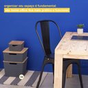 Ver imagem 5 de Caixa Organizadora com Tampa de Bambu - 18L - Cinza - Oikos