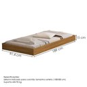 Ver imagem 4 de Bicama Solteiro Capitone 220x98 Cm com Bau e Cama Auxiliar Mdf Nature Nogal Decmade