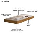 Ver imagem 6 de Bicama Solteiro Capitone 220x98 Cm com Bau e Cama Auxiliar Mdf Nature Nogal Decmade