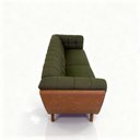 Ver imagem 4 de Sofá Compose 3 Lugares Fixo 240cm Verde Oliva Linho com Corino Divani