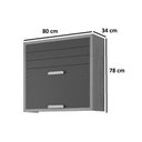 Ver imagem 5 de Módulo Cozinha Mgm Eloise Armário C/2 Portas Basculante Riscadas 80 Cm Freijo/off White-mgm