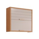 Ver imagem 1 de Módulo Cozinha Mgm Eloise Armário C/2 Portas Basculante Riscadas 80 Cm Freijo/off White-mgm
