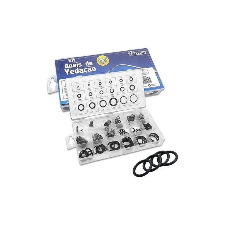 Kit Aneis de Vedação Reparos Gerais 225 Pçs Kit Aneis de Vedação Reparos Gerais 225 Pçs