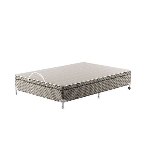 Base Box Baú Casal Spubio Spu + Incofal Marrom Claro 138x188x45cm