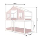 Ver imagem 3 de Beliche Montessoriano Casinha Dos Sonhos Madeira Maciça Rosa/branco Housin