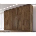 Ver imagem 1 de Guarda Roupa Casal Potente 6 Portas c/ 4 Ripados e 6 Gavetas Braúna - Europa