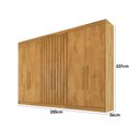Ver imagem 2 de Guarda Roupa Casal Potente 6 Portas c/ 4 Ripados e 6 Gavetas Braúna - Europa