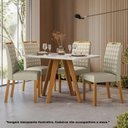 Ver imagem 4 de Mesa para Sala de Jantar Tampo com Vidro/MDF 120cm Base Madeira Maciça Mariah