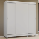 Ver imagem 1 de Guarda-Roupa Casal com Pés 3 Portas de Correr Reno Madesa