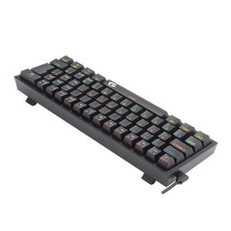 Teclado Usb Mini Gamer Redragon Fizz Rainbow Mecanico K617-r-b Pt-brown Preto - 4