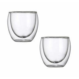 Kit 2 Copos Café Expresso Vidro Duplo 80ml Hot Cold Kenya - 1