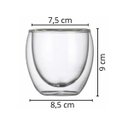 Ver imagem 3 de Kit 2 Copos Vidro Dupla Parede 250 ml Hot Cold Kenya