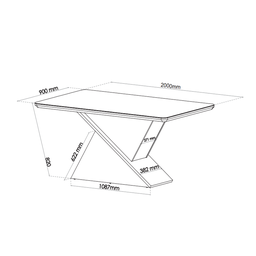 Mesa de Jantar Retangular Otis C/8 Cad Flora em Madeira Maciça Mel/off White/v.marfim - 6