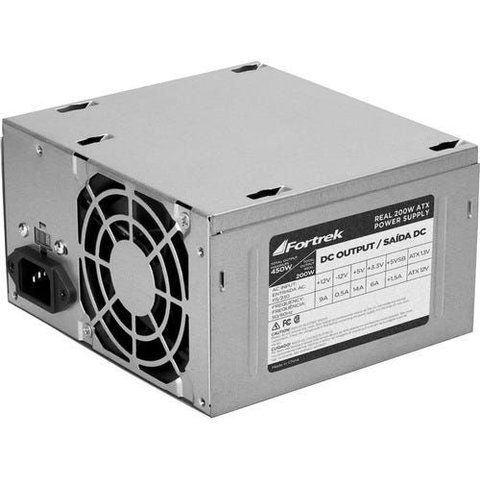 Fonte Fortrek Atx Nominal 450w (200w) 24p Sata - Prateado - 110v/220v
