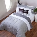 Ver mais imagens de Kit 7 Peças Edredom Casal Queen Colorful Linho e Hipercal 400 Fios Cinza