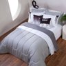 Kit 7 Peças Edredom Casal Queen Colorful Linho e Hipercal 400 Fios Cinza - 8