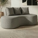 Ver imagem 2 de Sofa 2 Lugares Organico Ibiza 160 Cm Linho Cinza Vazzano