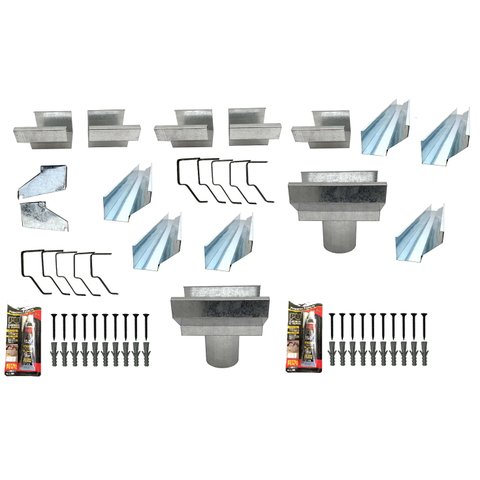 Kit Calha Telhado Beiral 12metros Calha Galvanizada