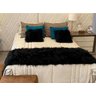Kit Peseira Cama Queen 240 X 50Cm + 2 Capas Preto 4252 - 1