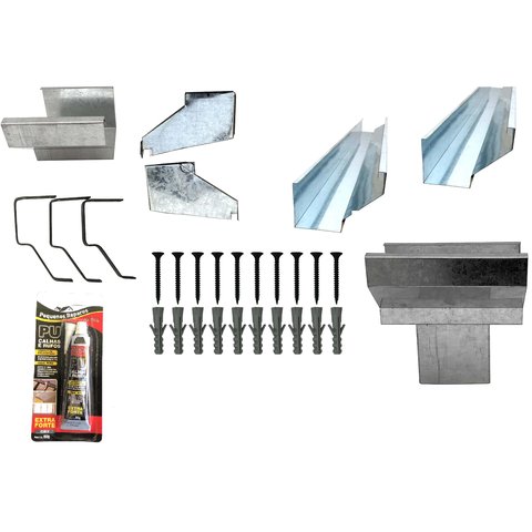 Kit Calha Telhado Beiral 4 Metros Galvanizada
