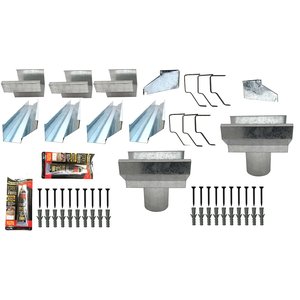 Kit Calha Telhado Beiral 8 Metros Calha Galvanizada