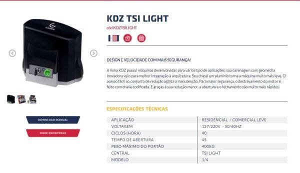 Kit Motor de Portão Deslizante Rapido Garen TSI 1/4 Com Cremalheira - 7