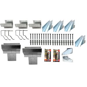 Kit Calha Telhado Beiral 8 Metros Galvanizada