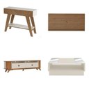 Ver imagem 2 de Conjunto 4 Peças Sala de Estar Mesa de Detroit e Aparador Malibu e Painel Slim e Rack Vivaldi