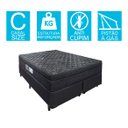 Ver imagem 4 de Cama Box Baú Bipartido Casal + Colchão Portobel de Mola Arezzo Black Light