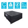 Cama Box Baú Bipartido Casal + Colchão Portobel de Mola Arezzo Black Light - 4
