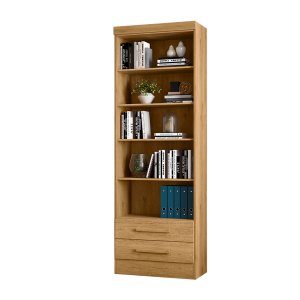 Estante Prateleira de Livro 2 Gavetas Multiuso 183 Altura Morrison - ÉdeCasaMóveis                                                             