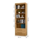 Ver imagem 3 de Estante Prateleira de Livro 2 Gavetas Multiuso 183 Altura Morrison - ÉdeCasaMóveis