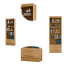 Ver imagem 6 de Estante Prateleira de Livro 2 Gavetas Multiuso 183 Altura Morrison - ÉdeCasaMóveis