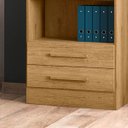 Ver imagem 4 de Estante Prateleira de Livro 2 Gavetas Multiuso 183 Altura Morrison - ÉdeCasaMóveis