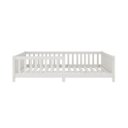 Ver imagem 7 de Cama Casal Infantil Grade Montessori Madeira Chão Branco Eva Idimex