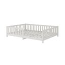 Ver imagem 6 de Cama Casal Infantil Grade Montessori Madeira Chão Branco Eva Idimex
