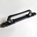 Ver imagem 4 de Puxador Duplo Mozart 280mm Preto Fosco Porta Pivotante Correr Passagem Madeira Vidro Rústico