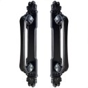 Ver imagem 1 de Puxador Duplo Mozart 280mm Preto Fosco Porta Pivotante Correr Passagem Madeira Vidro Rústico