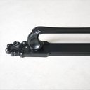 Ver imagem 3 de Puxador Duplo Mozart 280mm Preto Fosco Porta Pivotante Correr Passagem Madeira Vidro Rústico