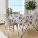 Ver imagem 1 de Toalha Mesa Plástica Térmica Fundo do Mar 4 lugares 1,40