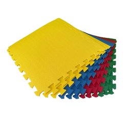 Kit 6 Placas Tatame Tapete de Encaixe para Piso de Borracha EVA 50x50x1 - 1