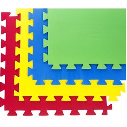 Kit 6 Placas Tatame Tapete de Encaixe para Piso de Borracha EVA 50x50x1 - 2