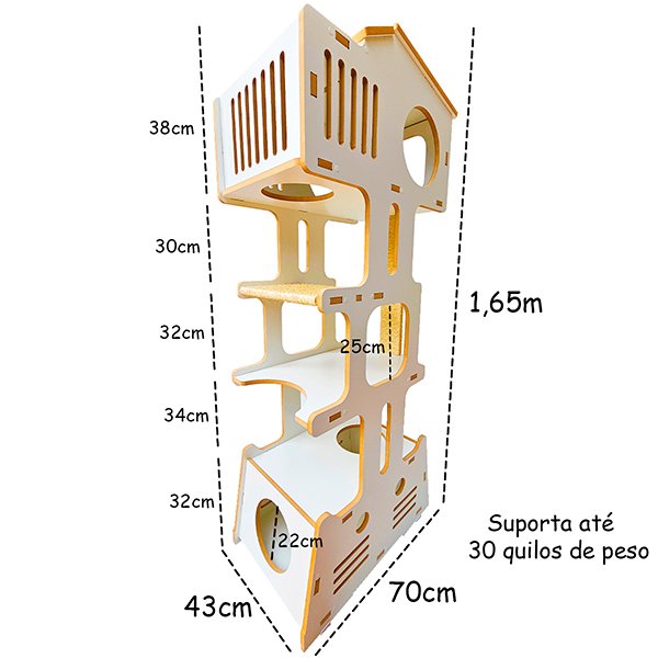 Torre Cama Toca Arranhador Gato - Simbah Chocmaster - 2