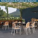 Ver imagem 7 de Kit 2 Cadeiras Empilhável Portofino Fratini Polipropileno Cor Preta e Assento Simulando Palha